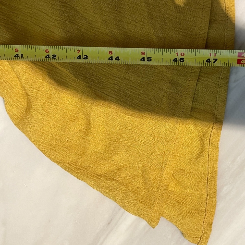 Forever 21 Mustard Yellow Tie Front Maxi Dress Small - Picture 12 of 12